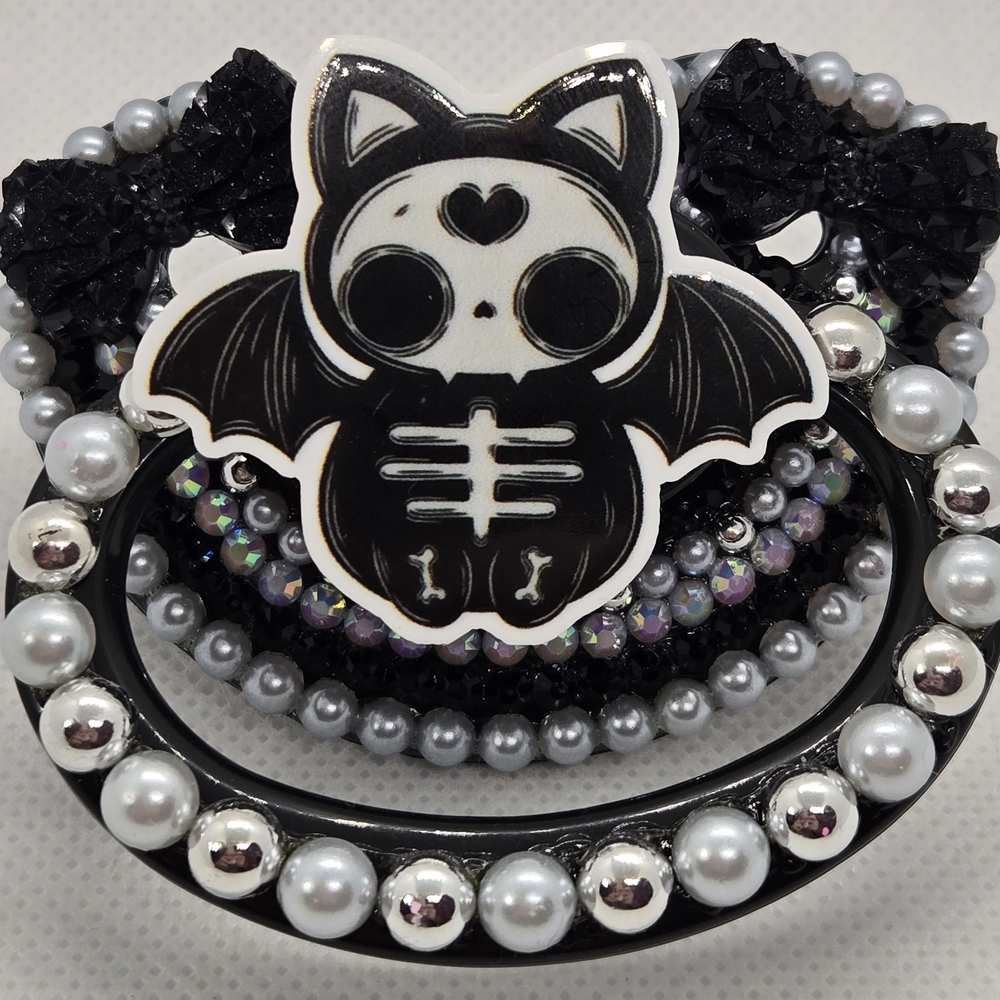 Gothic Black and Silver Pacifier
